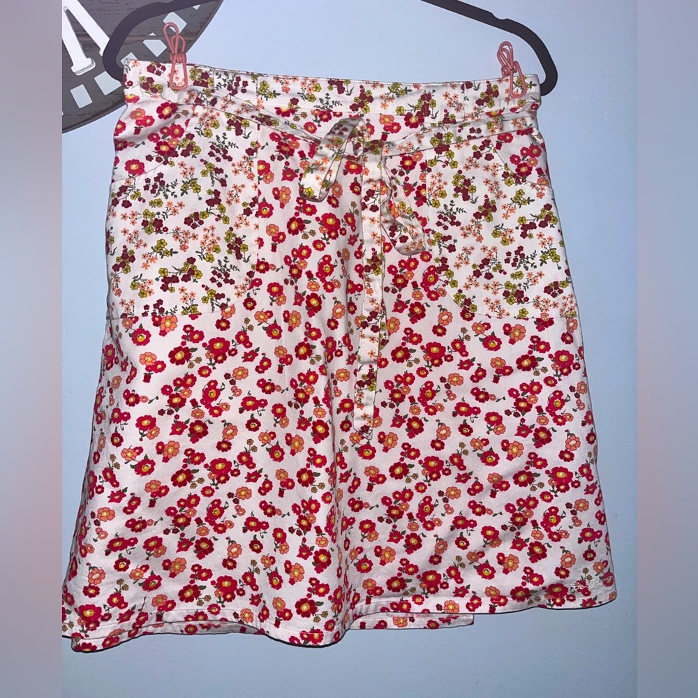 Ben Sherman cotton wrap around knee length skirt size size medium